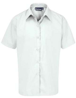 Picture of White Short Sleeve Blouse