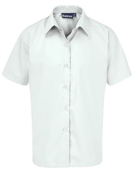 Picture of White Short Sleeve Blouse