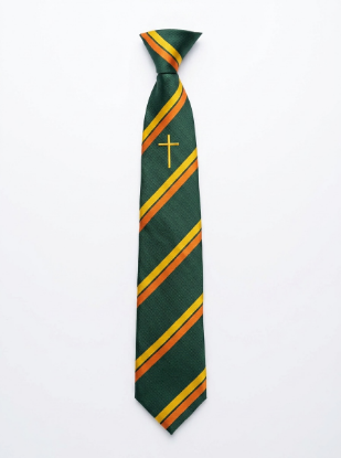 Picture of St Bedes Orange/ Green Tie